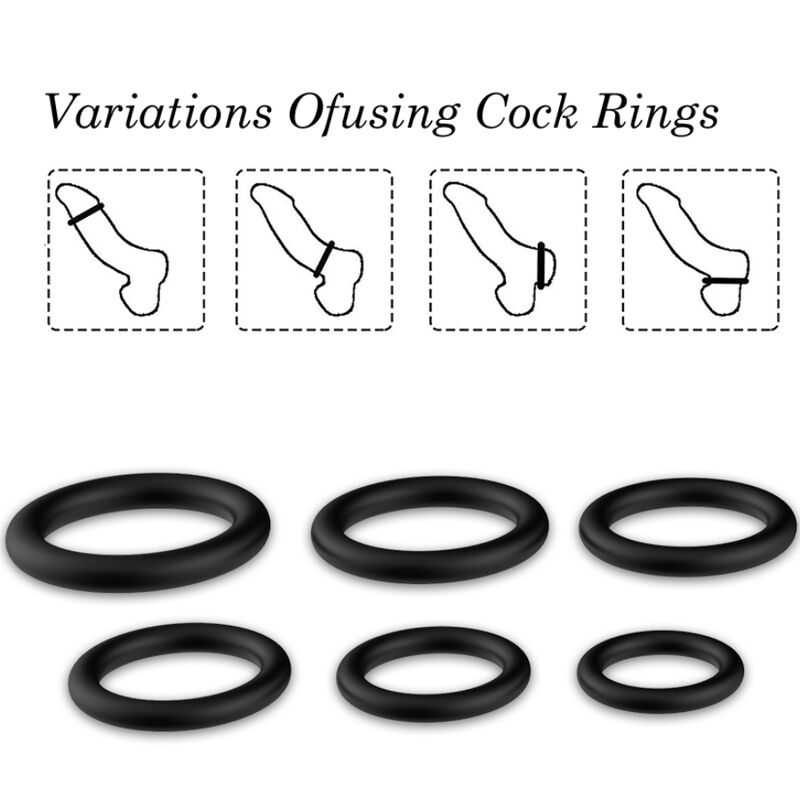 ARMONY - ANELLI IN SILICONE NERO – Cockring senza vibrazione – foto 3