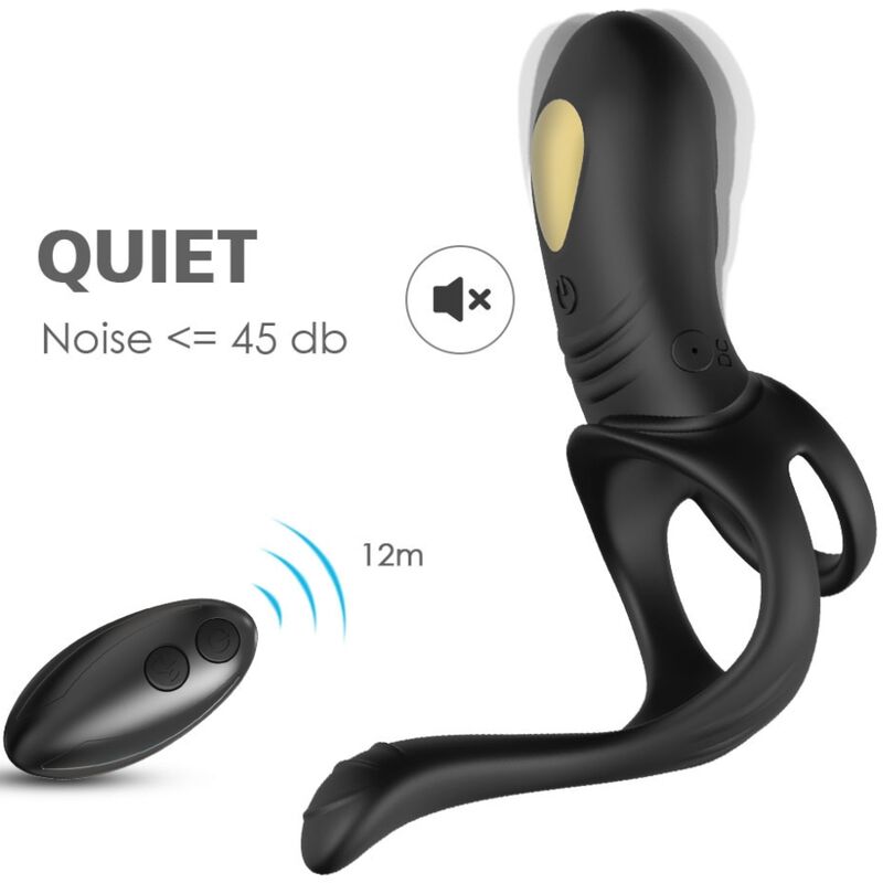 ARMONY - JOY JUMPER ANELLO VIBRATORE PER COPPIA E PLUG ANALE TELECOMANDO NERO – Cockring con vibrazione