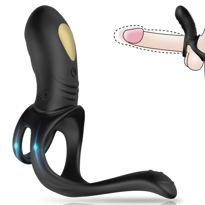 ARMONY - ANELLO VIBRATORE JOY JUMPER PER COPPIA E PLUG ANALE NERO – Cockring con vibrazione
