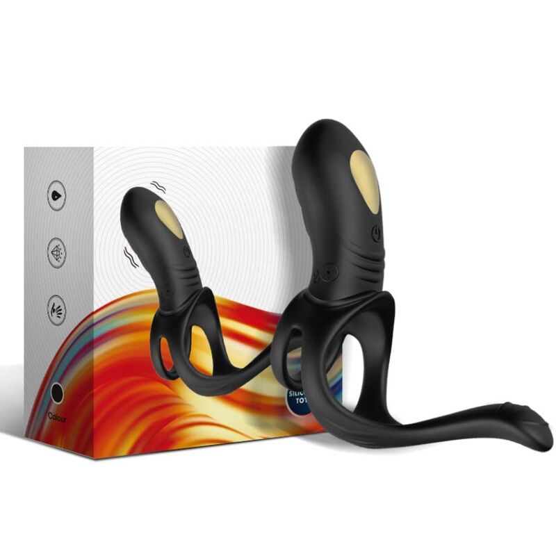 ARMONY - ANELLO VIBRATORE JOY JUMPER PER COPPIA E PLUG ANALE NERO – Cockring con vibrazione – foto 3