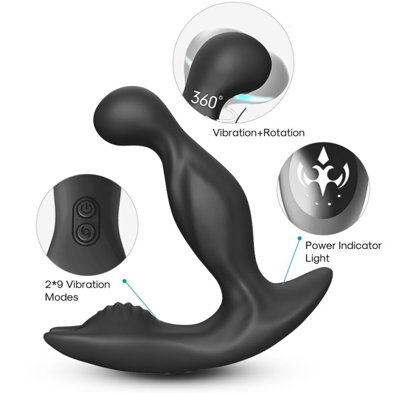 ARMONY - BAT KING VIBRATORE ROTATORE ANALE DELLA PROSTATA TELECOMANDO NERO – Vibratori anali – foto 2