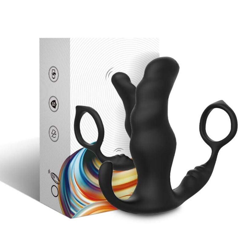 ARMONY - VIBRATORE ANALE PROSTATA KNIGHT E TELECOMANDO ANELLO NERO – Vibratori anali – foto 4