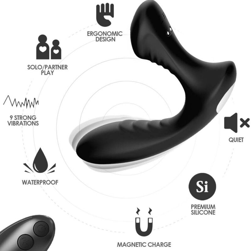 ARMONY - VIBRATORE STORM PROSTATA ANALE E TELECOMANDO PLUG NERO – Vibratori anali