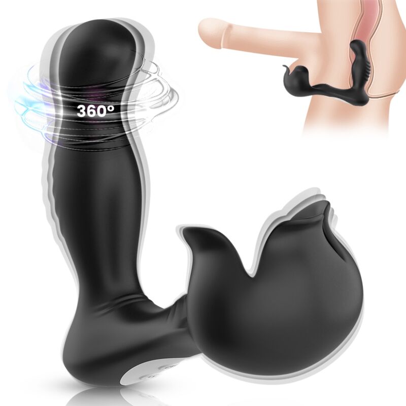 ARMONY - VIBRATORE SURROUND ANALE E STIMOLATORE TESTICOLO TELECOMANDO NERO – Vibratori anali – foto 2