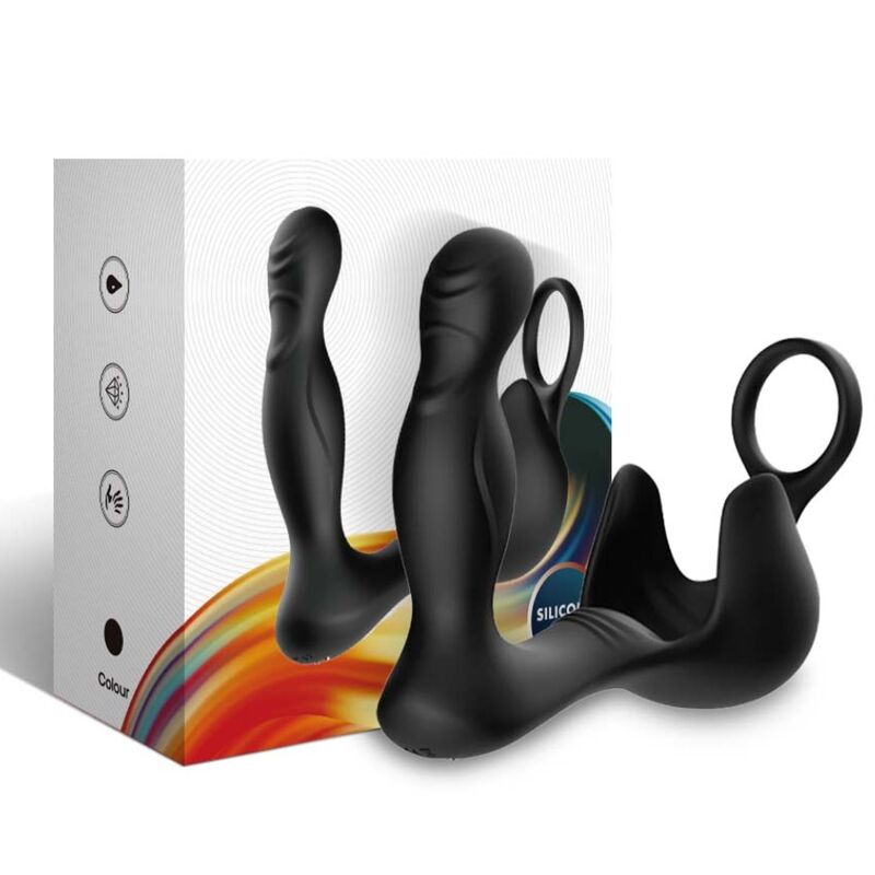 ARMONY - VIBRATORE SURROUND ANALE E STIMOLATORE TESTICOLO E ANELLO TELECOMANDO NERO – Vibratori anali – foto 3
