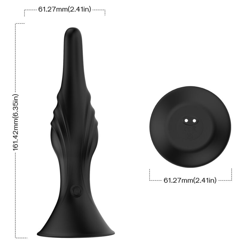 ARMONY - VIBRATORE E PLUG ANALE TELECOMANDO NERO – Tappi anali – foto 3