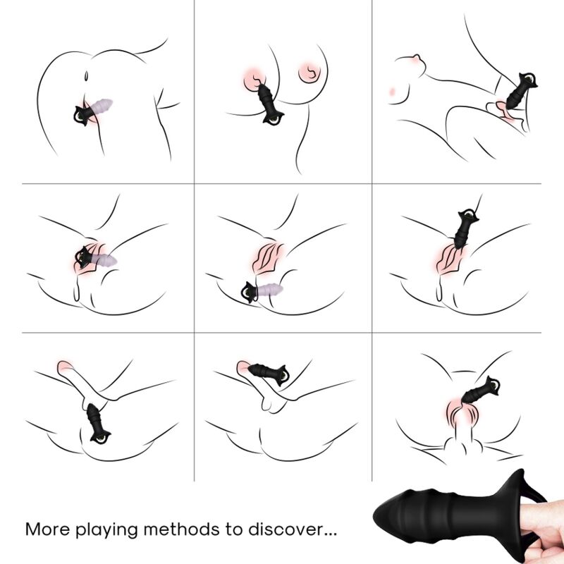 ARMONY - VIBRATORE A DITA KYLIN E TELECOMANDO CON PRESA ANALE NERO – Tappi anali – foto 2