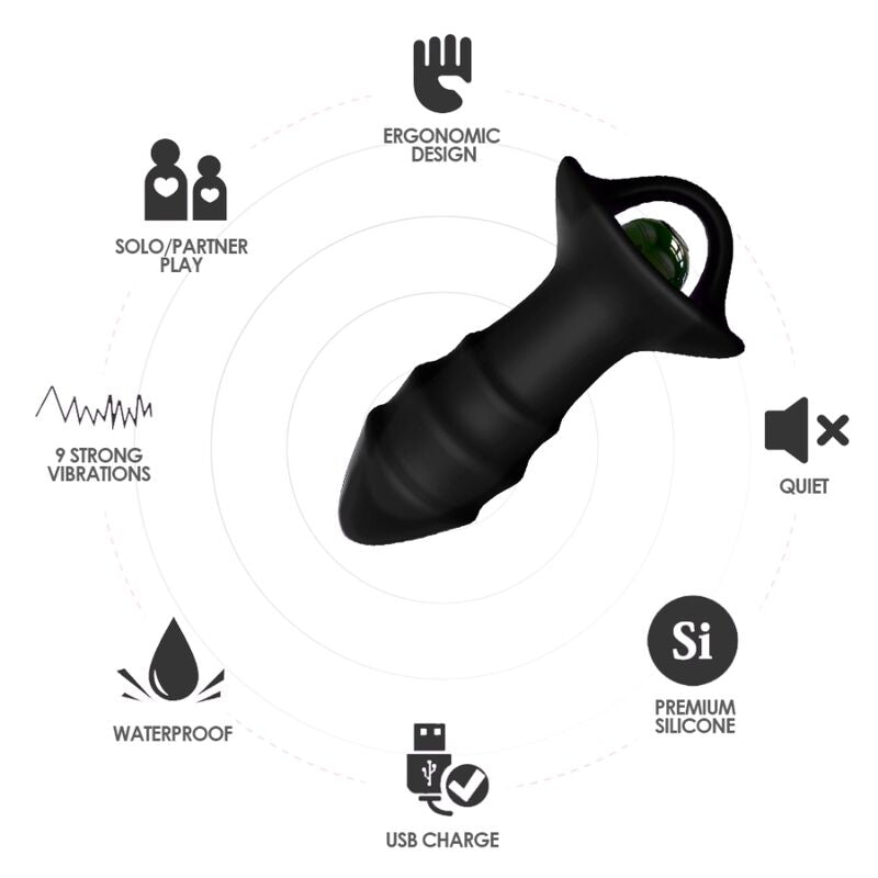 ARMONY - VIBRATORE A DITA KYLIN E TELECOMANDO CON PRESA ANALE NERO – Tappi anali – foto 3
