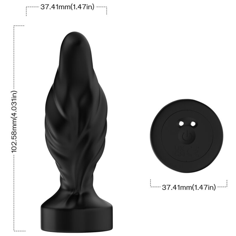 ARMONY - VIBRATORE E PLUG ANALE TELECOMANDO NERO – Tappi anali – foto 4
