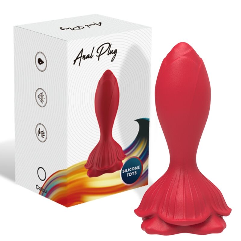 ARMONY - VIBRATORE ROSA E TELECOMANDO PICCOLO PLUG ANALE ROSSO – Tappi anali – foto 5