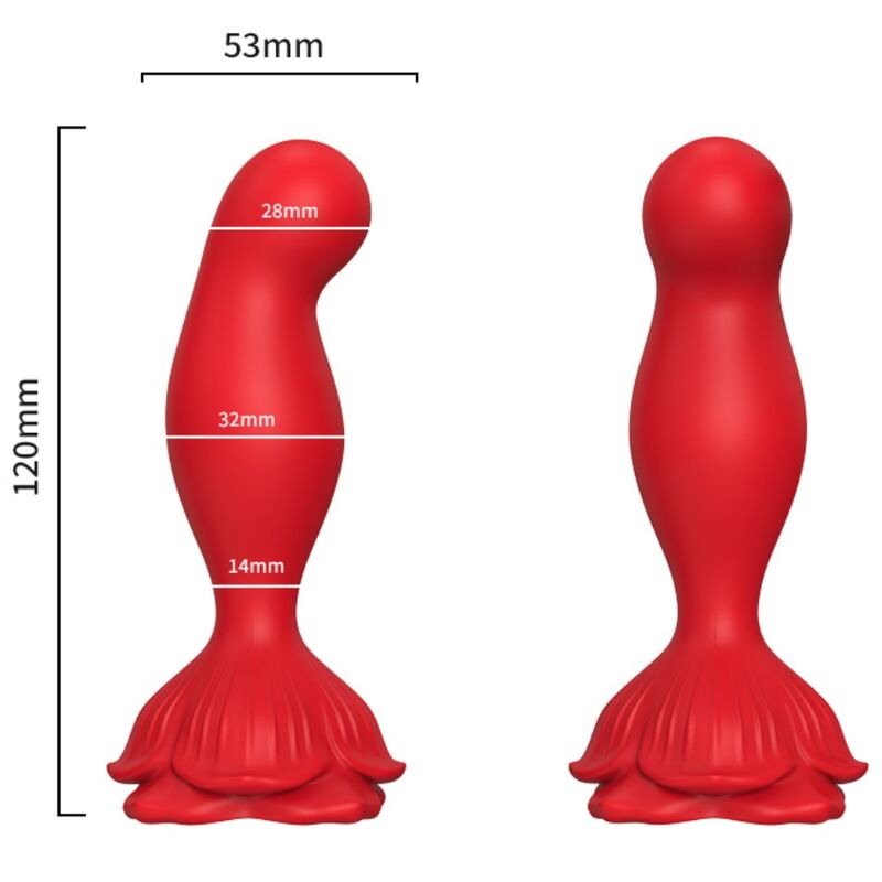 ARMONY - VIBRATORE ROSA E TELECOMANDO PLUG ANALE ROSSO – Tappi anali – foto 2