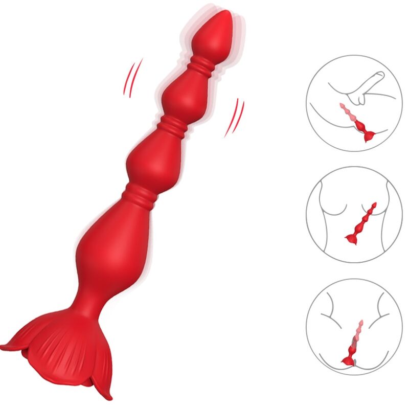ARMONY - PAGODA VIBRATORE ROSA E PLUG ANALE ROSSO – Tappi anali – foto 2