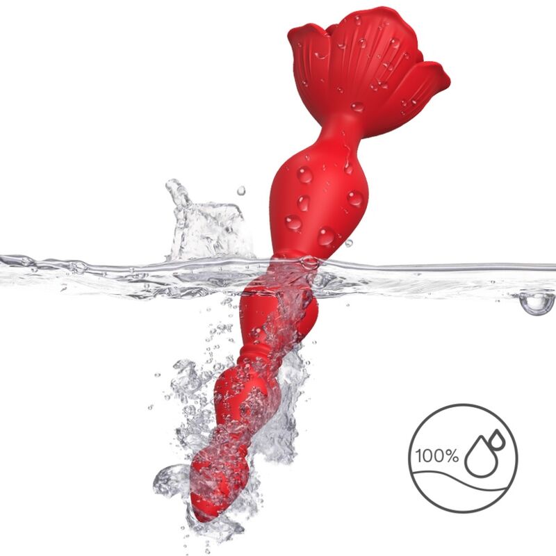 ARMONY - PAGODA VIBRATORE ROSA E PLUG ANALE ROSSO – Tappi anali – foto 3