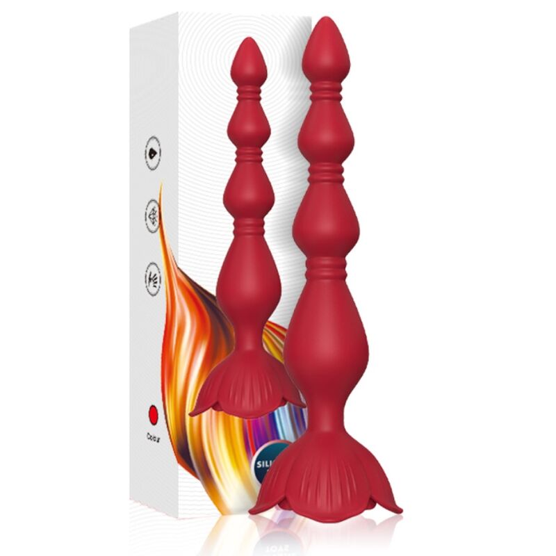 ARMONY - PAGODA VIBRATORE ROSA E PLUG ANALE ROSSO – Tappi anali – foto 4