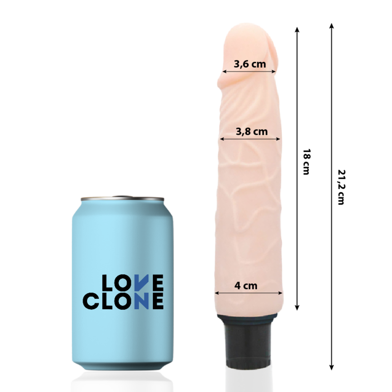 LOVECLONE - VIBRATORE AUTOLUBRIFICANTE FINN 21.2 CM -O- 3.8 CM – Vibratori realistici – foto 2