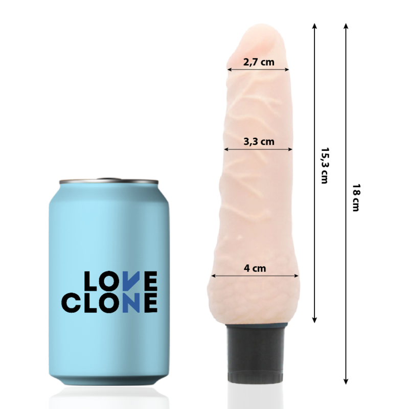 LOVECLONE - VIBRATORE AUTOLUBRIFICANTE SVEN 18.5 CM -O- 3.3 CM – Vibratori realistici – foto 2