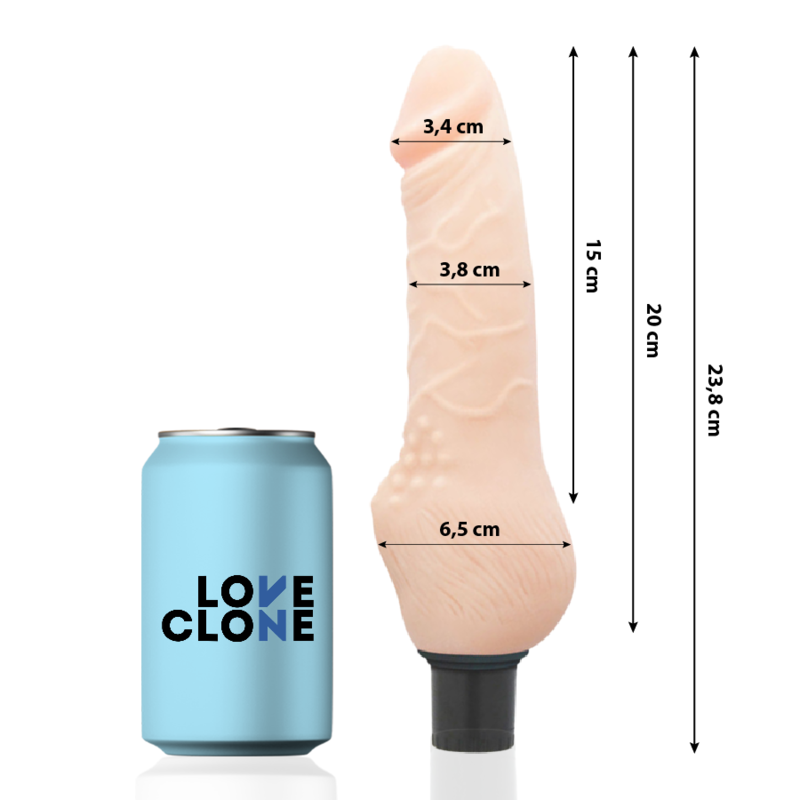 LOVECLONE - DAVEN AUTOLUBRIFICAZIONE REALISTICA 23.8 CM -O- 3.8 CM – Peni realistici – foto 2
