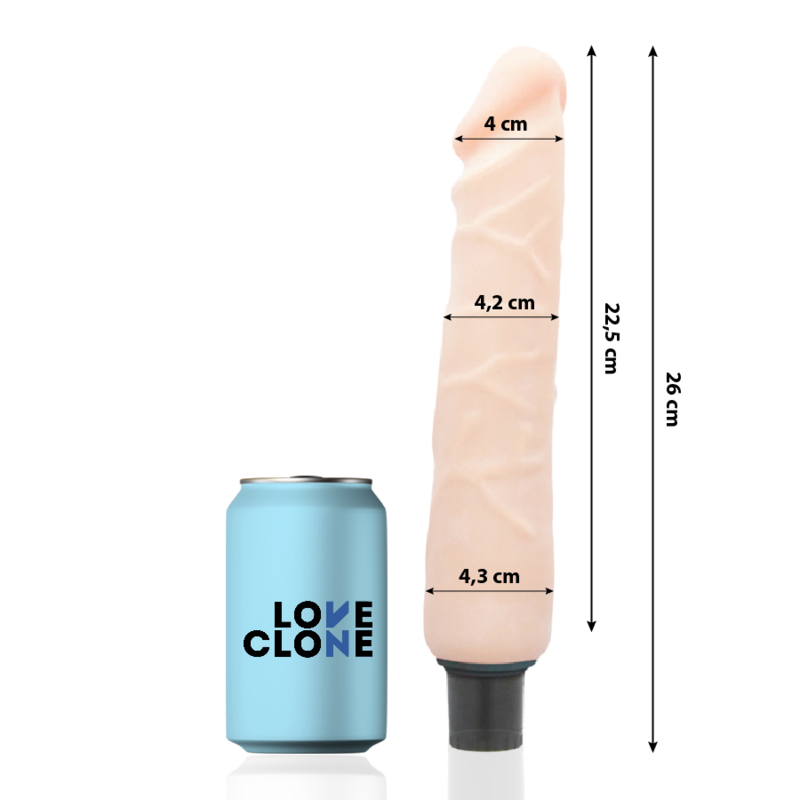 LOVECLONE - VIBRATORE AUTOLUBRIFICANTE JANSEN 26 CM -O- 4.2 CM – Vibratori realistici – foto 2