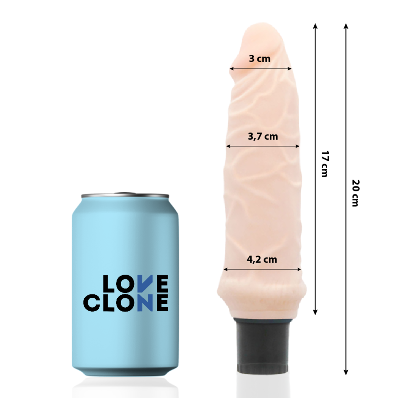 LOVECLONE - IVAR VIBRATORE AUTOLUBRIFICANTE 20 CM -O- 3.7 CM – Vibratori realistici – foto 2