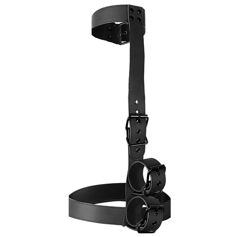 FETISH SUBMISSIVE BONDAGE - SET DI CONTENIMENTO DEL CORPO CON COLLETTO E POLSINI – Cablaggi di fissaggio – foto 4