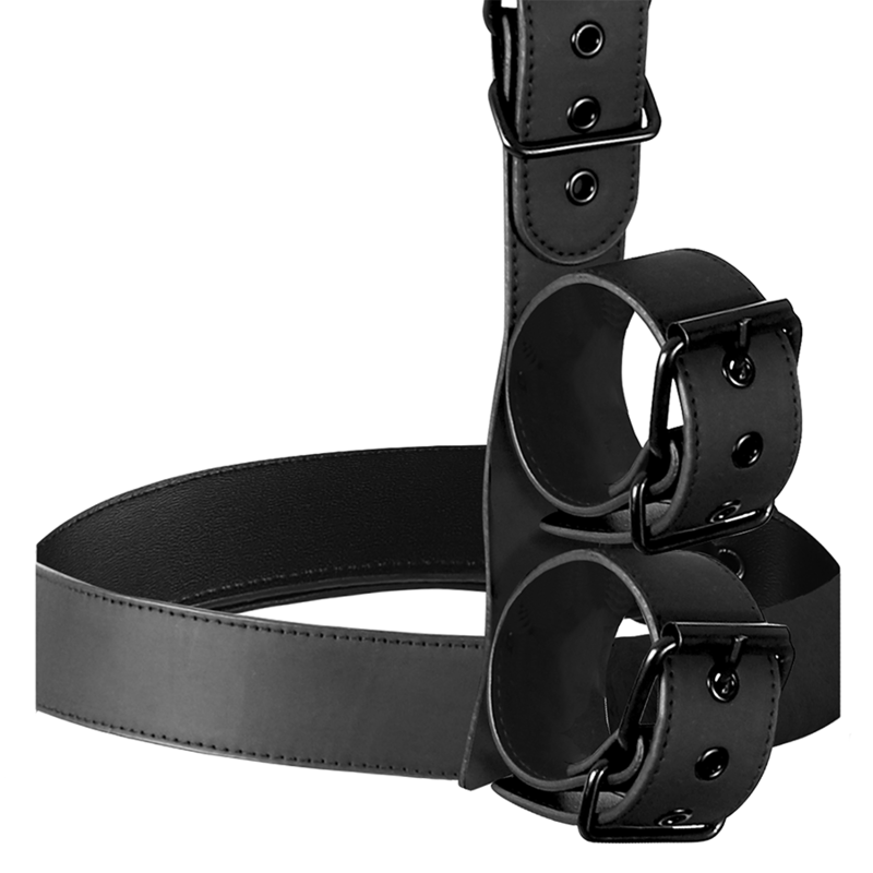 FETISH SUBMISSIVE BONDAGE - SET DI CONTENIMENTO DEL CORPO CON COLLETTO E POLSINI – Cablaggi di fissaggio – foto 6