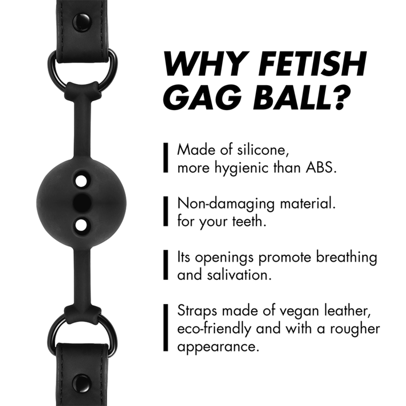 FETISH SUBMISSIVE BONDAGE - BALL GAG IN SILICONE TRASPIRANTE – Mascelle – foto 4