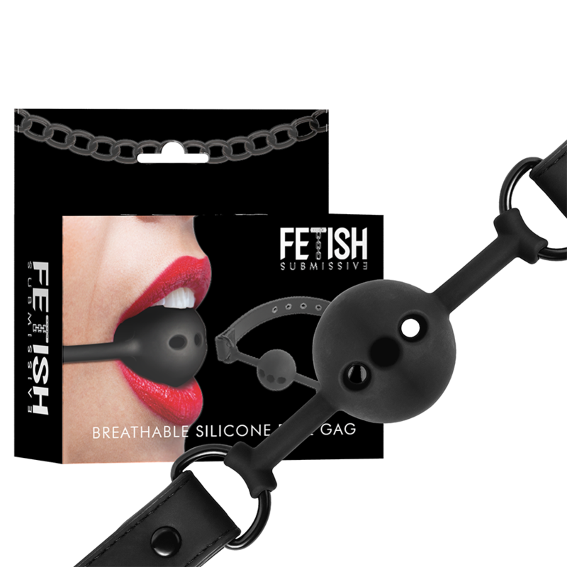 FETISH SUBMISSIVE BONDAGE - BALL GAG IN SILICONE TRASPIRANTE – Mascelle – foto 2