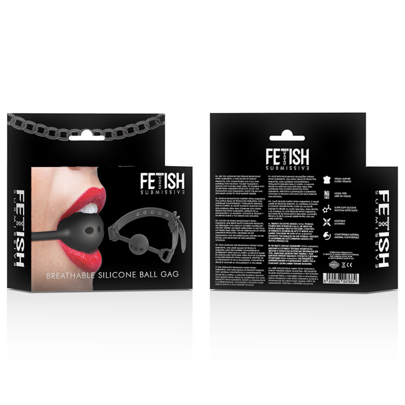 FETISH SUBMISSIVE BONDAGE - BALL GAG IN SILICONE TRASPIRANTE – Mascelle – foto 7