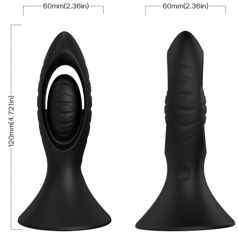 ARMONY - VIBRATORE E PLUG ANALE IN SILICONE NERO – Tappi anali – foto 4