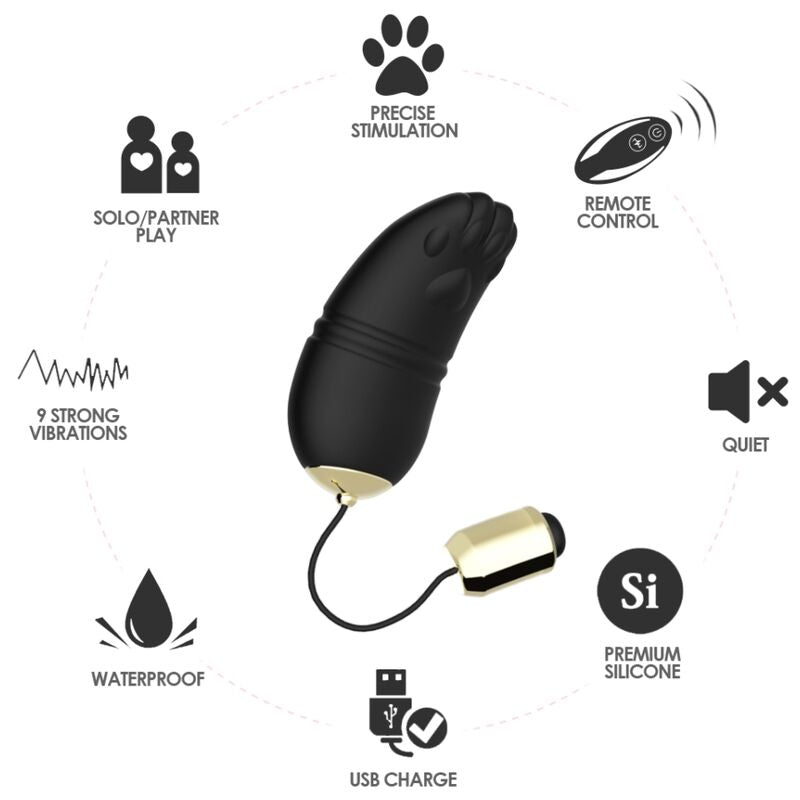 ARMONY - VIBRATORE KITTY EGG G-SPOT TELECOMANDO NERO – Uova vibranti – foto 2