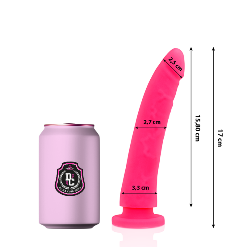 DELTA CLUB - TOYS DILDO MEDICO ROSA IN SILICONE 17 CM -O- 3 CM – Peni realistici