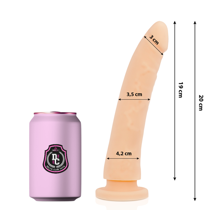 DELTA CLUB - TOYS DILDO NATURALE IN SILICONE MEDICO 20 CM -O- 4 CM – Peni realistici
