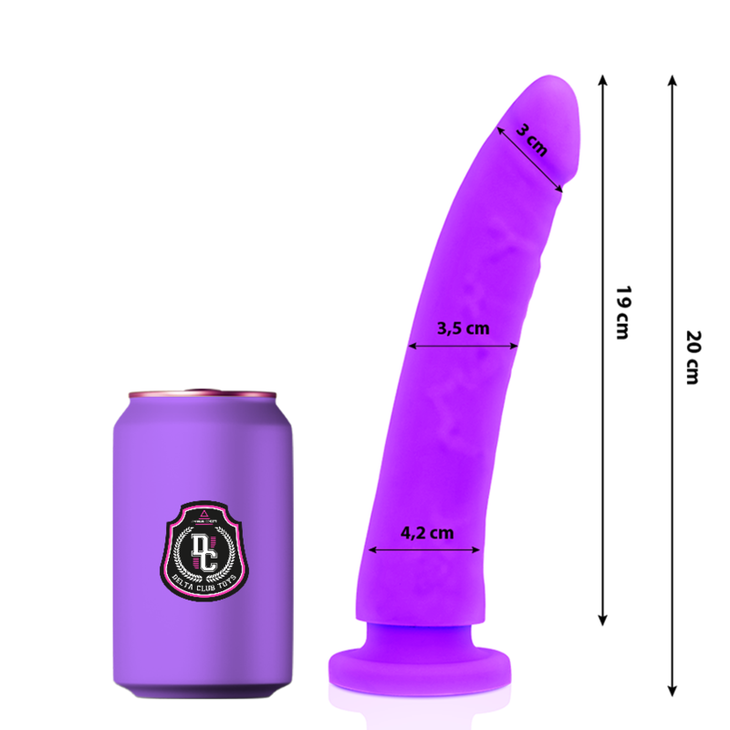 DELTA CLUB - TOYS DILDO MEDICO LILLA IN SILICONE 20 CM -O- 4 CM – Peni realistici
