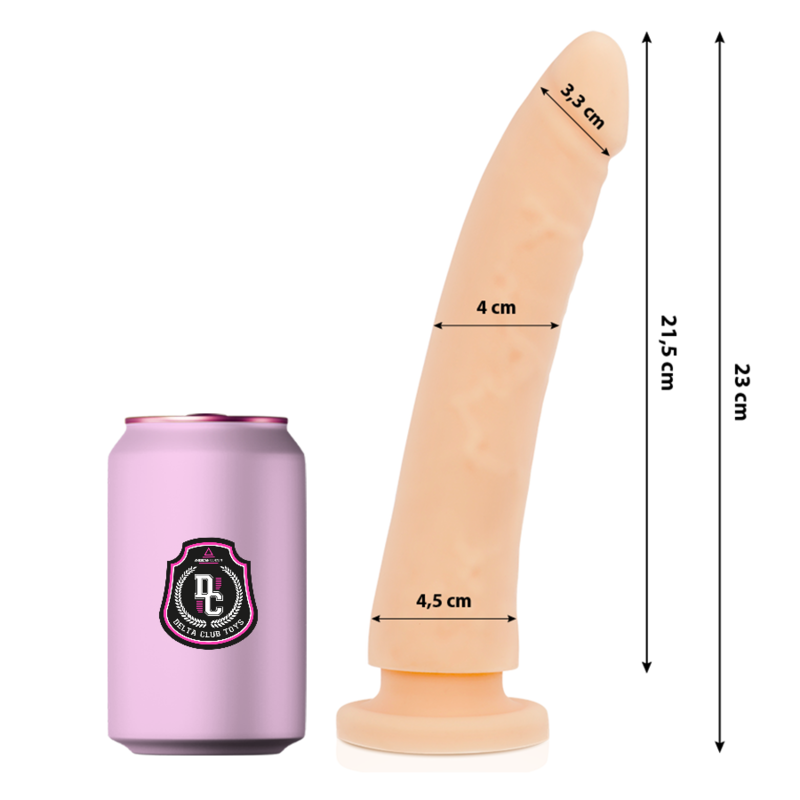 DELTA CLUB - TOYS DILDO NATURALE IN SILICONE MEDICO 23 CM -O- 4.5 CM – Peni realistici