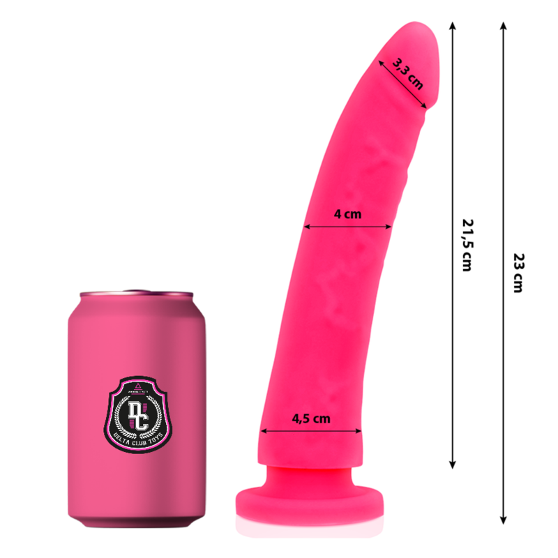 DELTA CLUB - TOYS DILDO MEDICO ROSA IN SILICONE 23 CM -O- 4.5 CM – Peni realistici