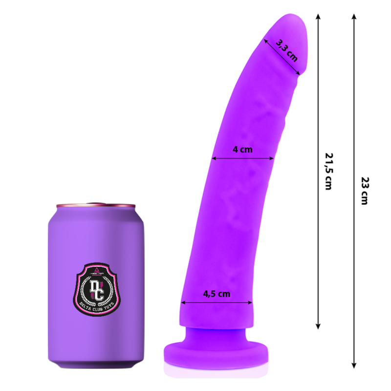 DELTA CLUB - TOYS DILDO MEDICO LILLA IN SILICONE 23 CM -O- 4.5 CM – Peni realistici