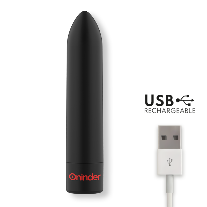 ONINDER - BERLIN VIBRATORE BULLET NERO 9 MODALITÀ 8,5 X 2 CM - APP GRATUITA – Proiettili vibranti – foto 7