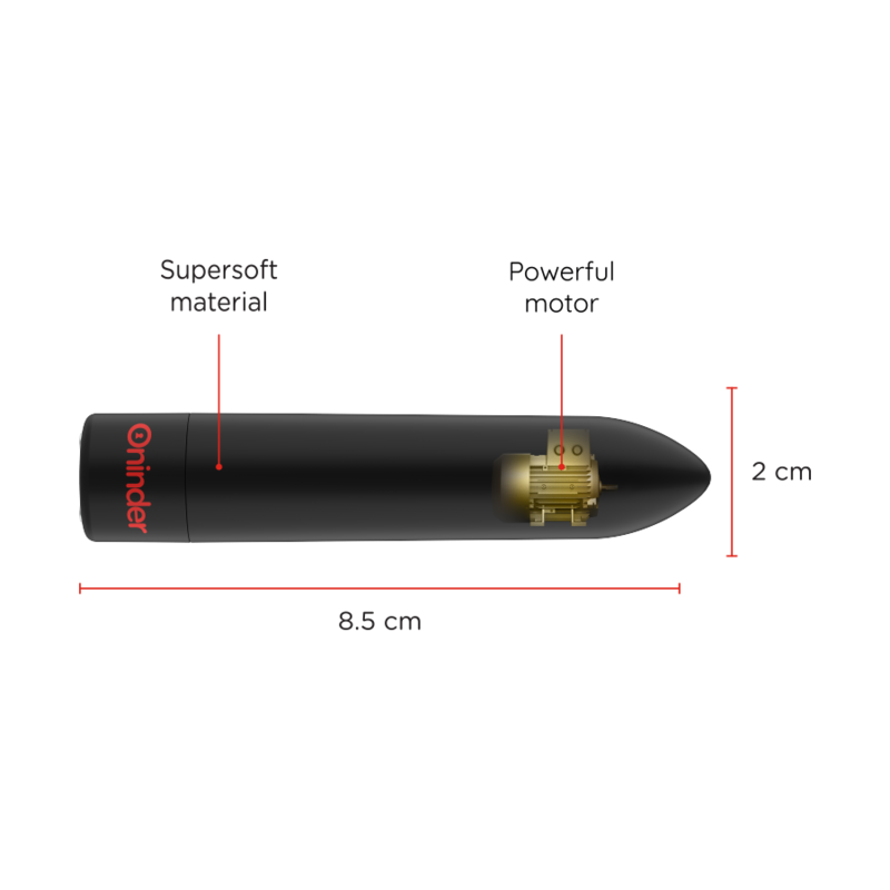 ONINDER - BERLIN VIBRATORE BULLET NERO 9 MODALITÀ 8,5 X 2 CM - APP GRATUITA – Proiettili vibranti – foto 4