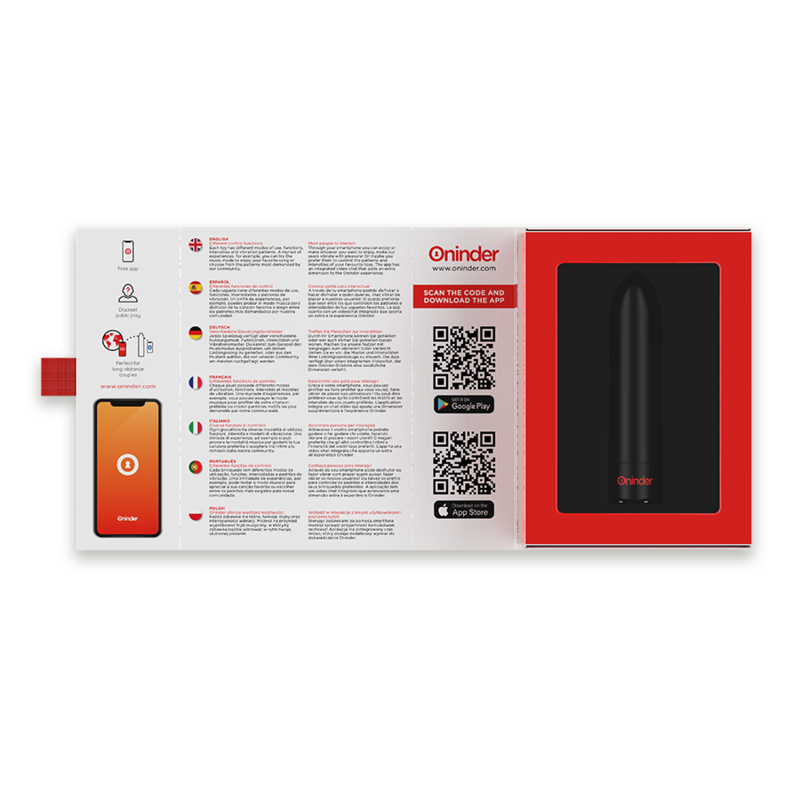 ONINDER - BERLIN VIBRATORE BULLET NERO 9 MODALITÀ 8,5 X 2 CM - APP GRATUITA – Proiettili vibranti – foto 6