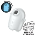 SATISFYER - GHOST AIR PULSE & VIBRATORE BIANCO – Stimolatore d'aria con vibrazione