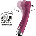 SATISFYER - SPINNING G-SPORT 1 VIBRATORE ROTATORE ROSSO – Vibratori a punto G