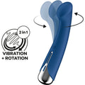 SATISFYER - SPINNING G-SPORT 1 VIBRATORE ROTATORE BLU – Vibratori a punto G