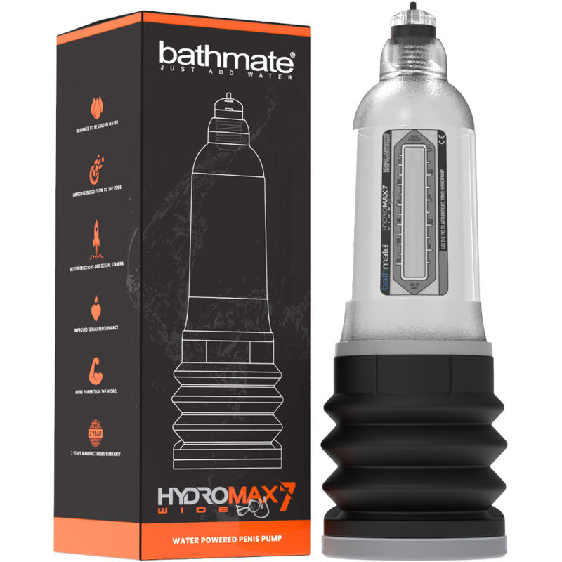 BATHMATE - HYDROMAX 7 WIDE BOY X30 TRASPARENTE – Pompa per l'ingrandimento del pene