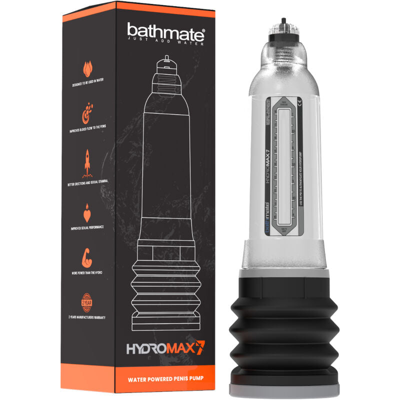 BATHMATE - HYDROMAX 7 POMPA PER LAUMENTO DEL PENE TRASPARENTE – Pompa per l'ingrandimento del pene
