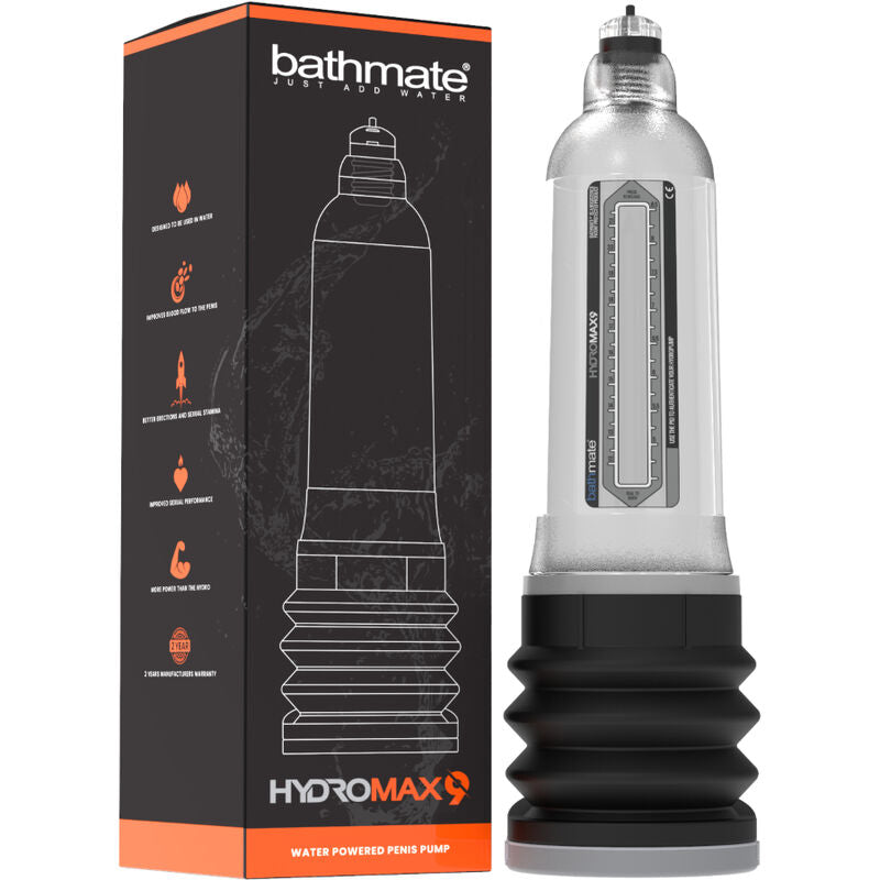 BATHMATE - HYDROMAX 9 POMPA PER LAUMENTO DEL PENE TRASPARENTE – Pompa per l'ingrandimento del pene