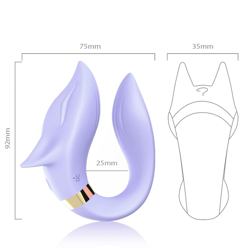 ARMONY - VIBRATORE FOX PER COPPIA TELECOMANDO VIOLA – Vibratore per coppie UD – foto 3