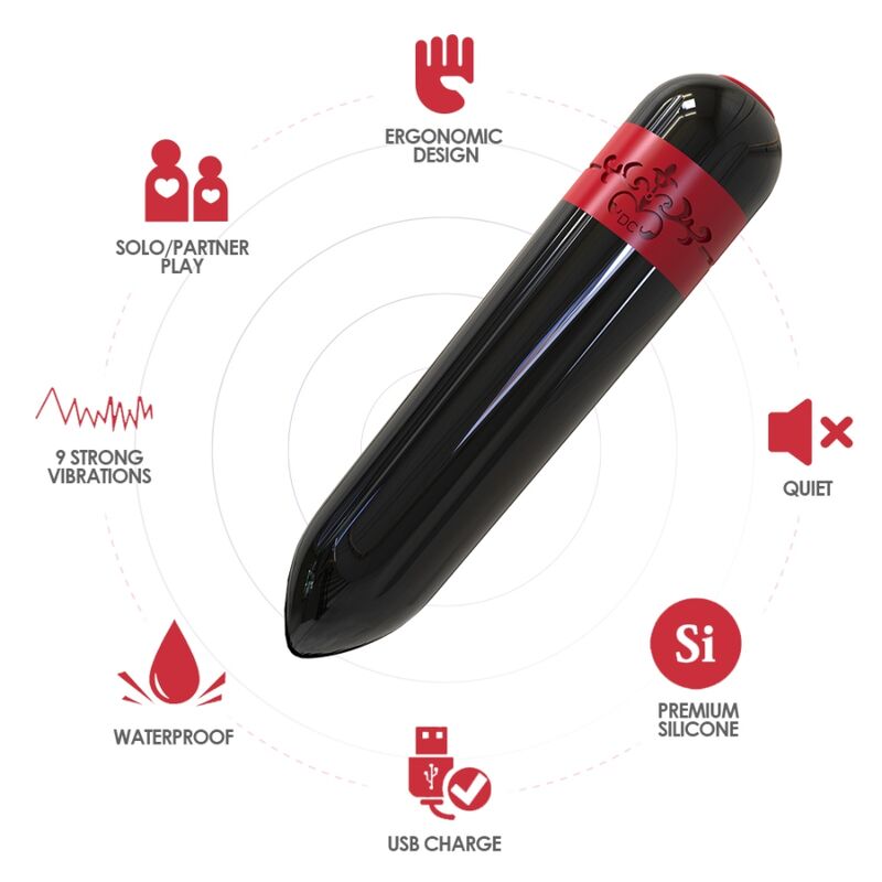 ARMONY - ROCKET VIBRATORE BULLET TELECOMANDO NERO – Proiettili vibranti – foto 3