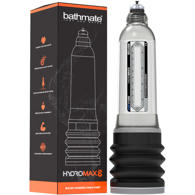 BATHMATE - HYDROMAX 8 TRASPARENTE – Pompa per l'ingrandimento del pene