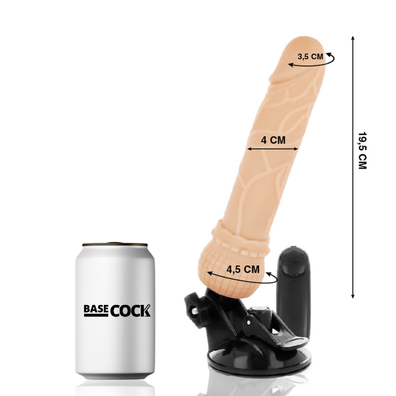 BASECOCK - VIBRATORE TELECOMANDO NATURALE REALISTICO 19.5 CM -O- 4 CM – Telecomando – foto 2