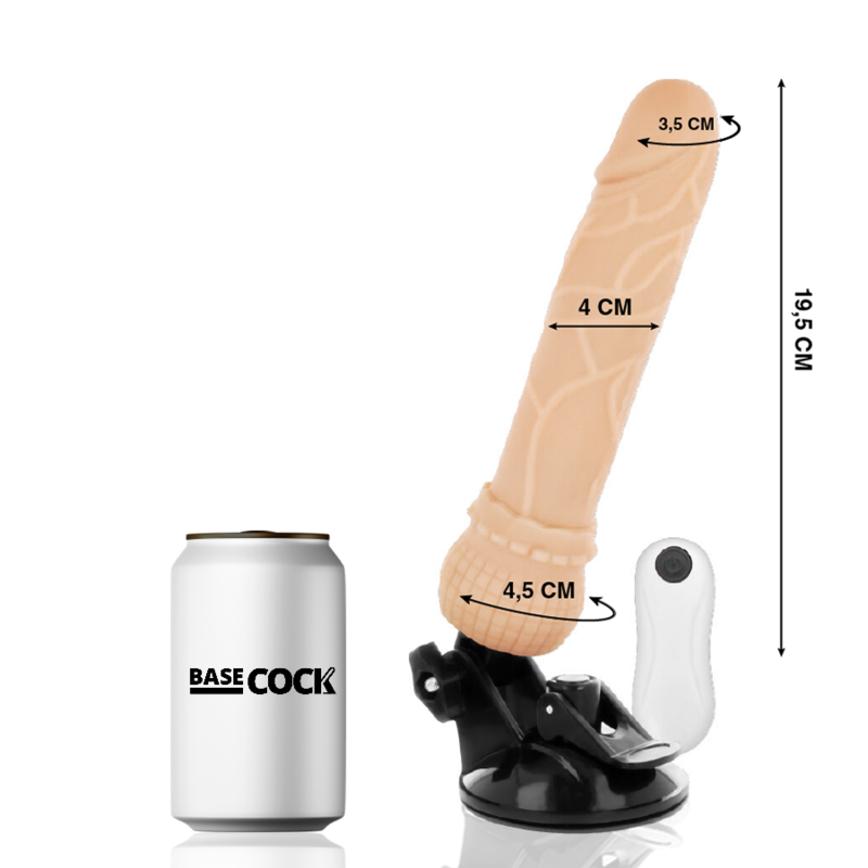 BASECOCK - VIBRATORE TELECOMANDO NATURALE REALISTICO 19.5 CM -O- 4 CM – Telecomando – foto 2